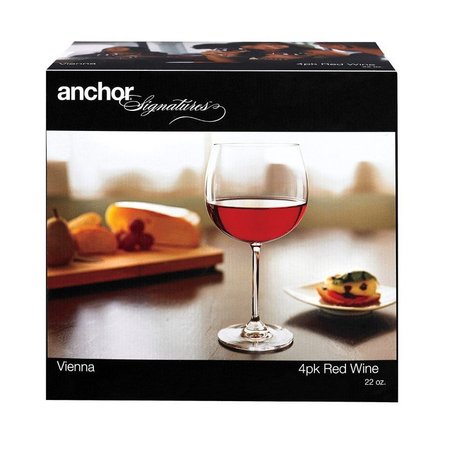 ANCHOR HOCKING Glass Set Stemless Wine 20Oz 95142